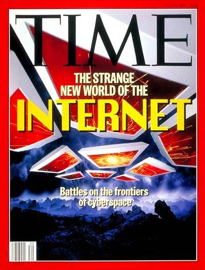 Time Magazine cover - The Internet, July 25, 1994